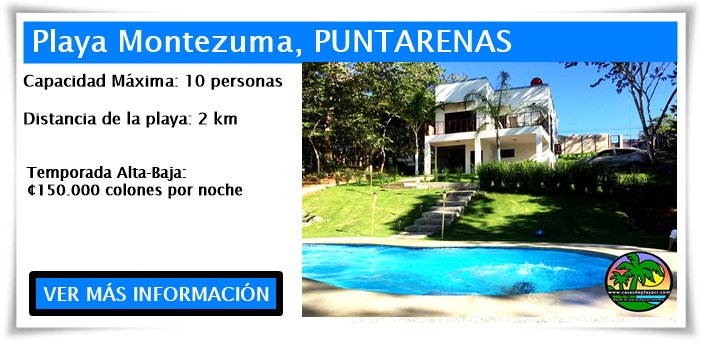 Casas para vacacionar en Puntarenas Montezuma Costa Rica